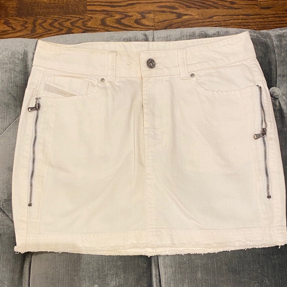 NWT Diesel cream denim skirt Size 26